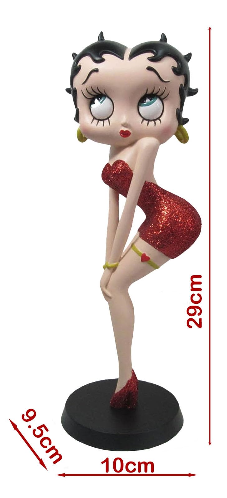 Betty Boop Classic Pose (vestido rojo con purpurina) - Figura