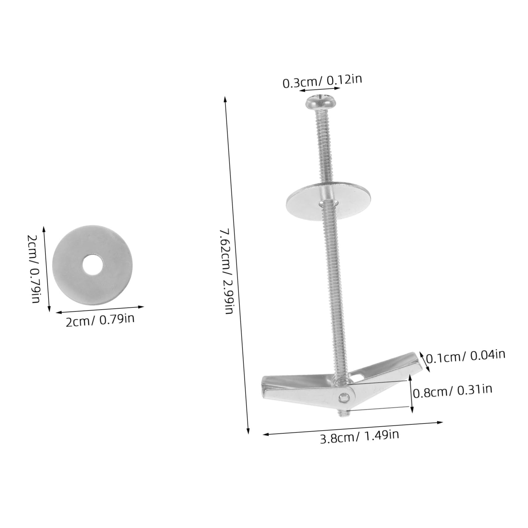 ERINGOGO 15 Pack Iron Airplane Orchid Clip Heavy Duty Wing Nut and Toggle Bolt Kit for Drywall Mounting