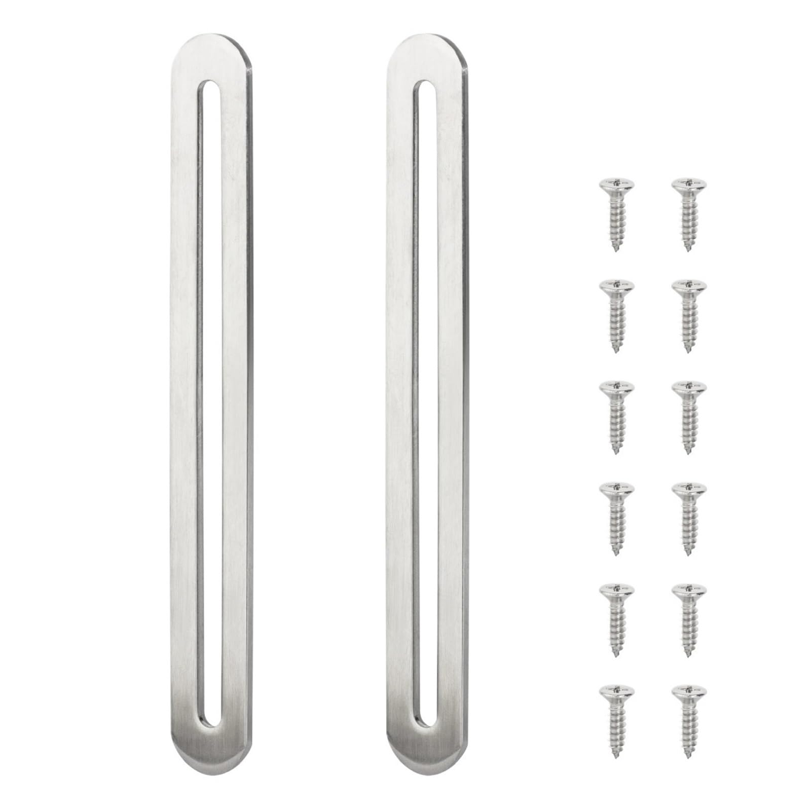 Stainless Steel Flat Straight Brackets 10Sets Stainless Steel Straight Angle Bracket Thickened 180 Degrees Fixed Furniture Connectors for Wood(White)