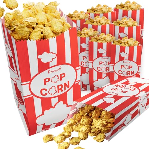 Image of CUSINIUM Red Popcorn Bags for Party (100-Pack, 1oz) - Carnival Theme - Customizable