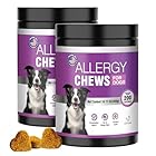 Dog Allergy Chews 400PCs,Dog Allergy and Itching Skin Relief Anti Itch Aller Immune Bites for Dogs Itching Licking Treatment Relief Itchy Allergies Probiotics Vitamins for Skin and Coat Allergies