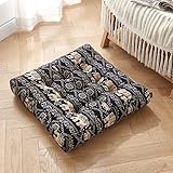 Meditation Floor Pillow,Large Square Boho Floor Cushion, Mandala Bohemian Floor Pillows Cushion...