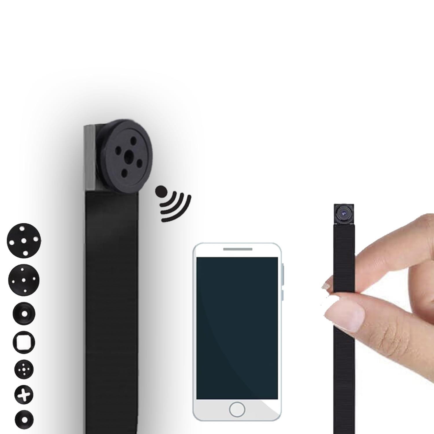 Mini Camara Espia Boton. WiFi Calidad HD 1080p Real. Ideal para Leer Folio (Folios A4). Auricular Espia Invisible Inalambrico Copiar Examen.