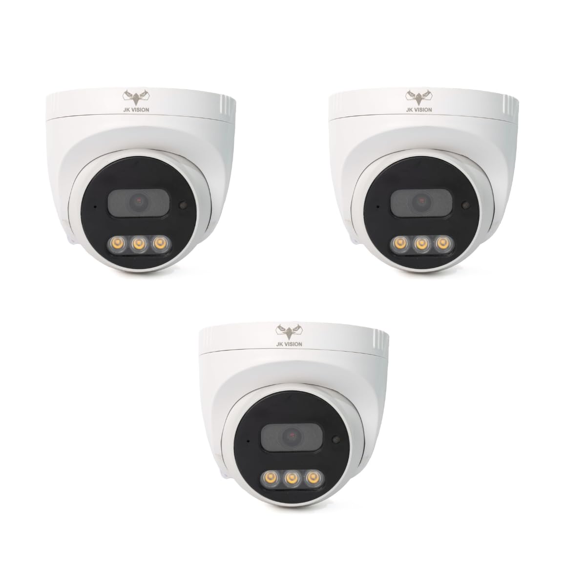 JK Vision 5MP 3 Dome IP Camera Combo with 18 LED, Night Vision, Built in Audio, 30M Range, 1 Year Warranty-image-1