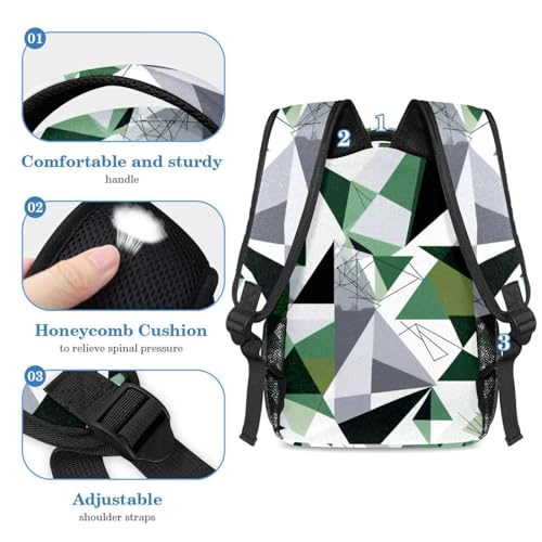 Sac à dos et trousse à crayons cartable géométrique pour ado