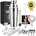 Produktbild FYLINA Cocktail Shaker Cocktail Set Geschenk, 16-Teiliges Cocktailshaker Bar Set Bar Zubehör Cocktailset Groß 750 Ml Barkeeper mit Rotation Cocktailrezepte Cocktails