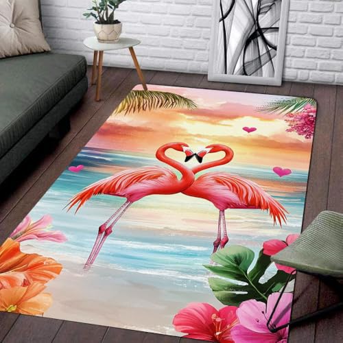 Tapete decorativo Flamingo 3x5 pies rectangular miniatura 7