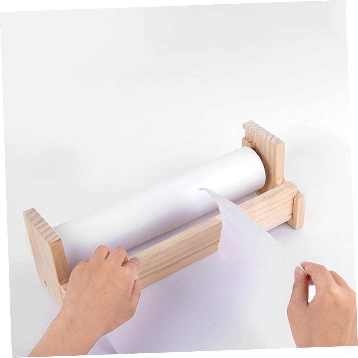Beaupretty Paper Roll Easel with Wooden Desktop Frame and Blank Drawing Paper Roll Solid Stable Base for Creative Painting and Graffiti Any Flat Surface Safe Smooth Finish for Boys