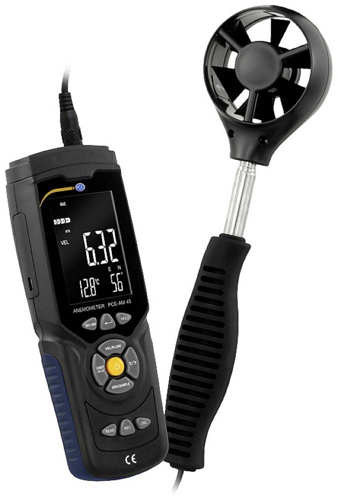 PCE Instruments PCE-AM 45 Anemometer 0.3 bis 45 m/s mit Temperaturmessfunktion