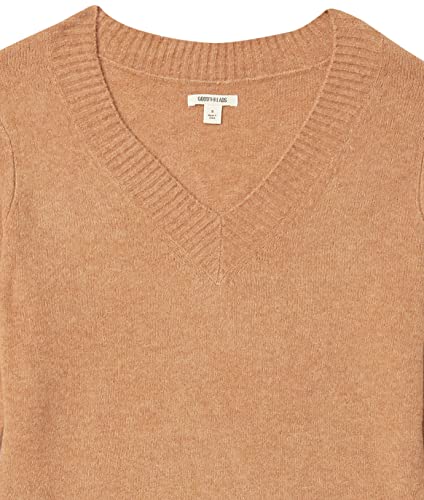 Image of Goodthreads womens Relaxed-Fit Mid-Gauge Stretch V-Neck Sweater