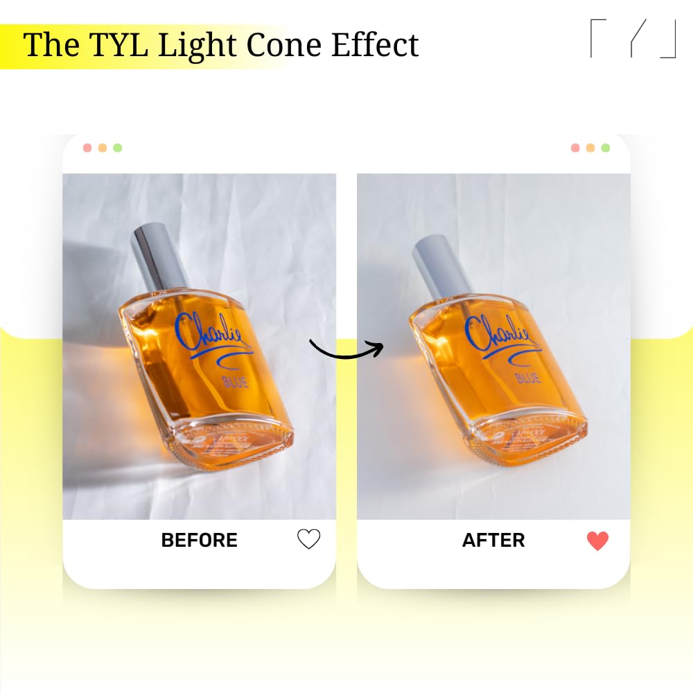 TYL Cône Lumineux Anti-Reflet - Diffuseur de Flash et Lumière pour Photographie de Produits - Alternative à la Boîte à Photos avec Diffusion à 360°