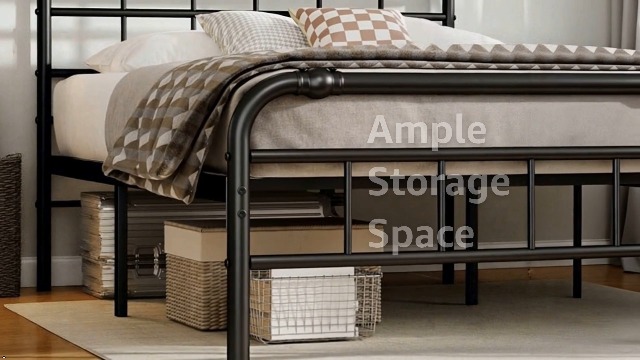 未開封！VERY PHAT SOUL 「BED TIME」 CIMBA Gianna Twin Size Bed Frame with Storage, Heavy Duty Metal
