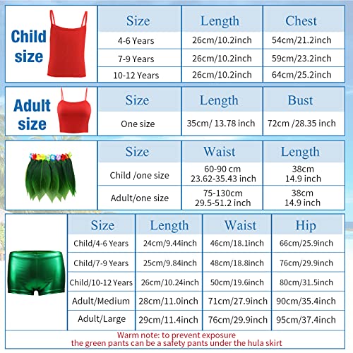 Set de disfraz hawaiano 7 piezas talla mujer niña miniatura 2