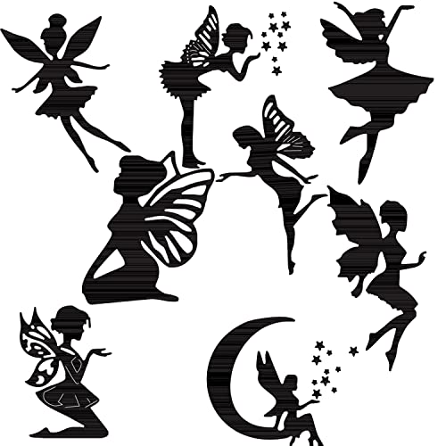 OTCRAFT 8PCS Beautiful Angel Wings Girl Metal Cutting Die Template for Scrapbook DIY Craft Photo Album Card and Invitation Card Paper Card Decoration Embossing