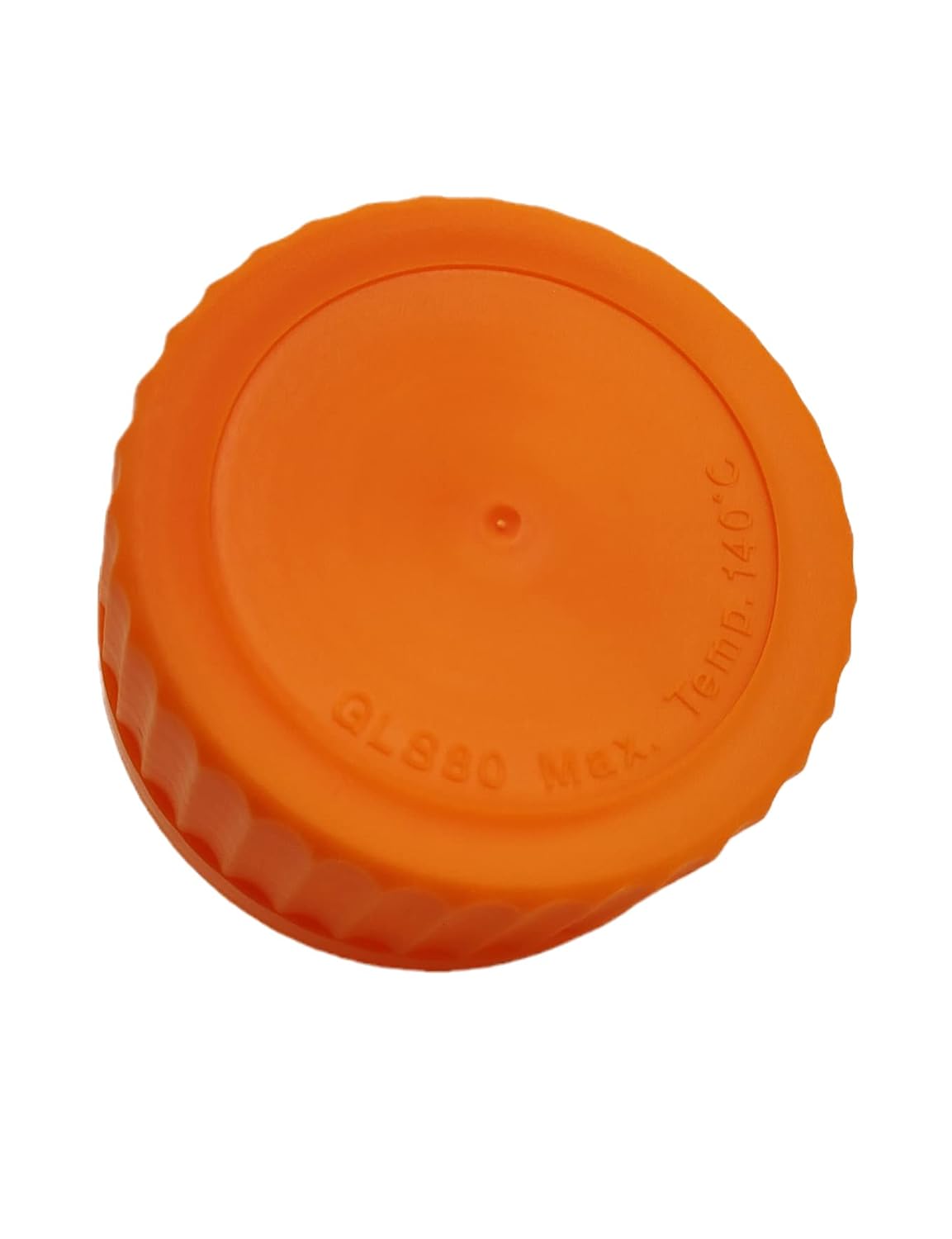 Moonetto Polypropylene Screw Cap with Sealing Silicone Ring for GL80 Lab Media Glass Bottles (Case of 10） (Orange)