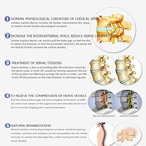 Tracción lumbar para cama y extensión de columna cervical para el hogar 7
