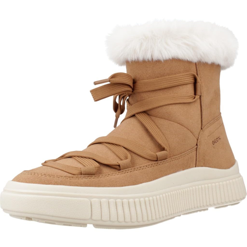 Geox Girls Jlaquinnygirl Ankle Boot, Brown, 12.5 UK
