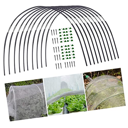 園芸支柱 パイプ支柱 プランター支柱 温室 リング U字型 温室成長トンネル植物 菜園アーチ支柱 園芸支柱 パイプ支柱 組立簡単 調節可能 温室 ビニール温室 簡易温室 ビニールハウス ミニ温室 温室アクセサリー用 植物保護カバーネットなし