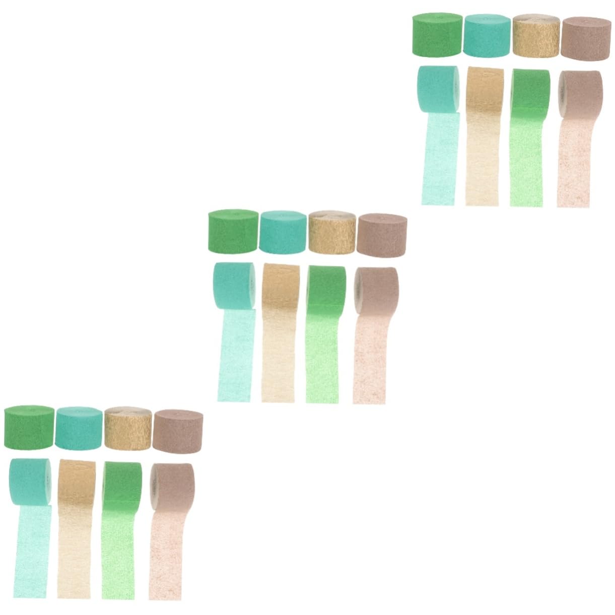 SEWACC 24rouleaux Papier Crépon Pour Fête Décorations Anniversaire Mariage Et Événements Spéciaux