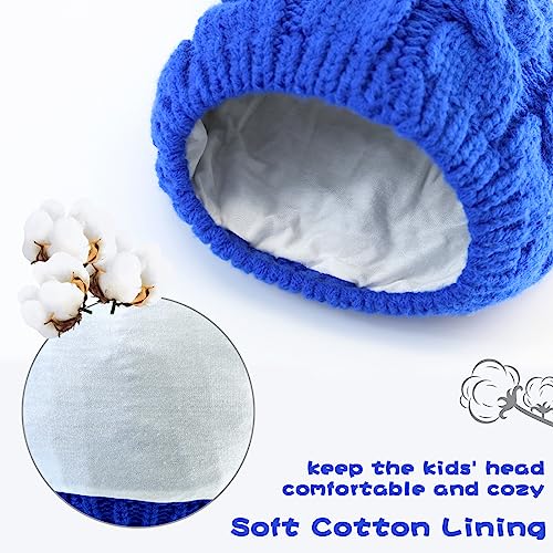 Image of RAOEXI Unisex Baby Toddler Hat and Mitten Set Winter Knitted Thick Warm Beanie Cap Gloves for Infant Boys Girls