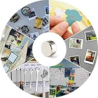 Yizhet 100 Stück Mini Magnete Kühlschrank Klein Gelten für Magnettafel Whiteboard Tafel Pinnwand u.v.m. (8 x 1mm) – Ansicht 7