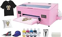 Impressora A3 DTF L1800, máquina de transferência direta para filme com circulação de tinta branca e limpeza semiautomática, para camisetas, chapéus, bolsas em algodão e poliéster (impressora +