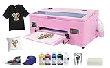 Qilpho A3 DTF L1800 Printer,Direct to Film Transfer Machine with White Ink Circulation & Semi-Auto Cleaning,for T-Shirts, Hats, Bags on Cotton & Polyester (Printer + Film + Ink)