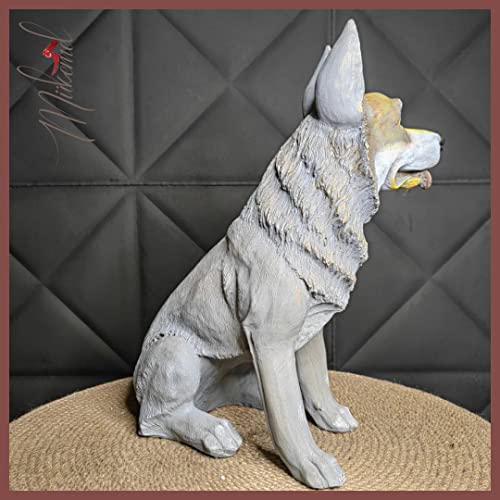 Husky sibérien statue 40 cm pour sublimer une pièce vide