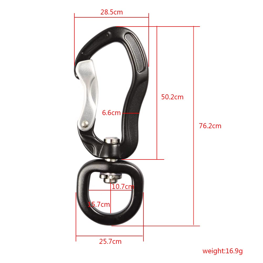 XIZONLIN Climbing Carabiners Clip Aluminium Alloy Swivel Carabiner for Dog Leash Keychain Hammock Traveling Camping Outdoor Activities Durable - Image 2