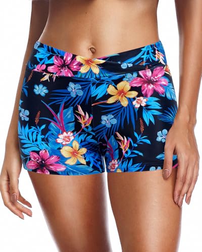 Image of Yonique Womens Swim Shorts Bathing Suits Bottoms Swimsuit Bottoms(Available in Plus)