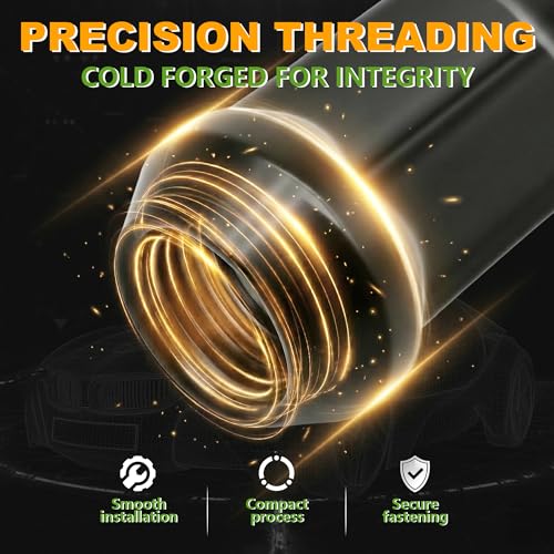 Image of [BRONEVO] 20pc 1 /2-20 Lug Nuts 19mm Hex - 1.38 inch Long Black Acorn Nuts for Aftermarket Wheels - Replacement for Jeep Wrangler JK TJ, Ford Mustang - 60 Degree Conical Seat
