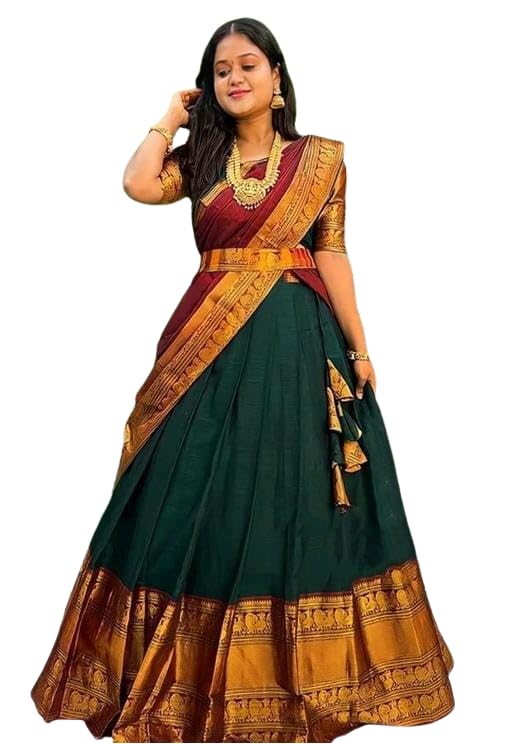 Image of RENVAANI FASHION Women's Traditional Semi-Stitched Lehenga Choli | Lehenga Choli for Women | Ethnic Wear Heavy Lehenga Choli With Dupatta