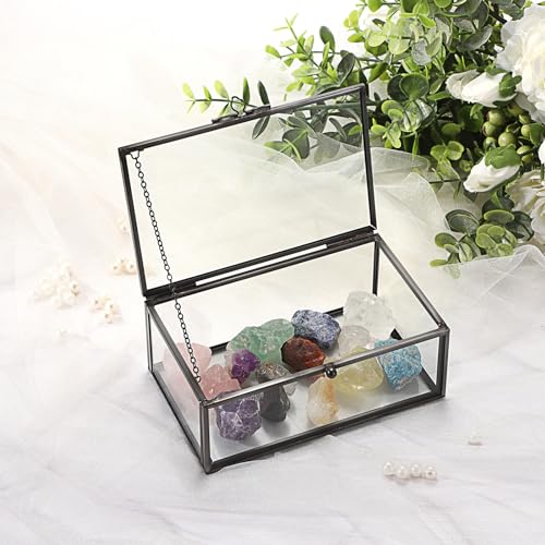 Hipiwe Vintage Glass Keepsake Box Clear Jewelry Display Lidded Box with Lid by Hipiwe - Used condition - Image 6