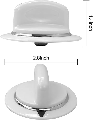 Miniatura 3 de 2-Pack WE1M654 Dryer Timer Knob with Reinforced Metal Ring AP3995098 WE01M0443 Replacement fro Hotpoint:HTDX100ED2WW HTDX100ED2WW HTDX100ED2WW