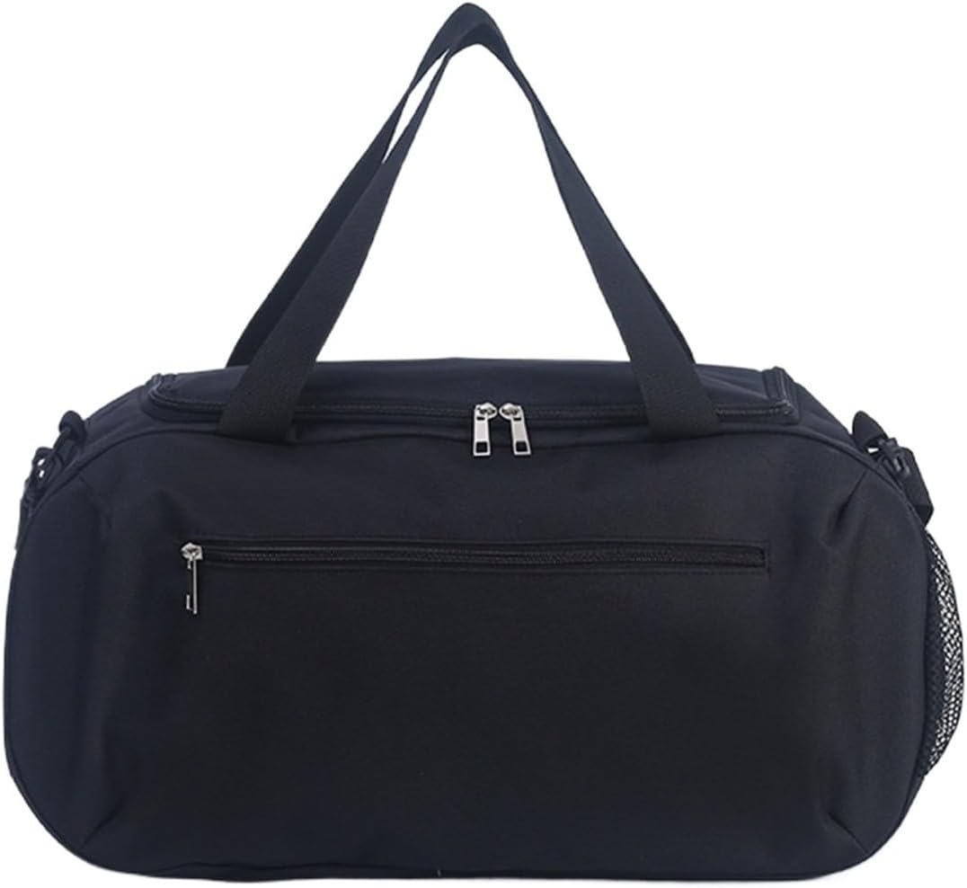 Gym shoulder bag, men's basketball travel bag, women's large capacity yoga bags(Black)