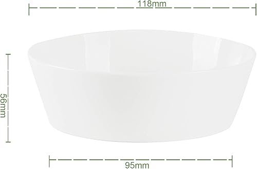 Miniatura 8 de Bone China Cone Shape, Elegance White - Juego de vajilla de 40 piezas