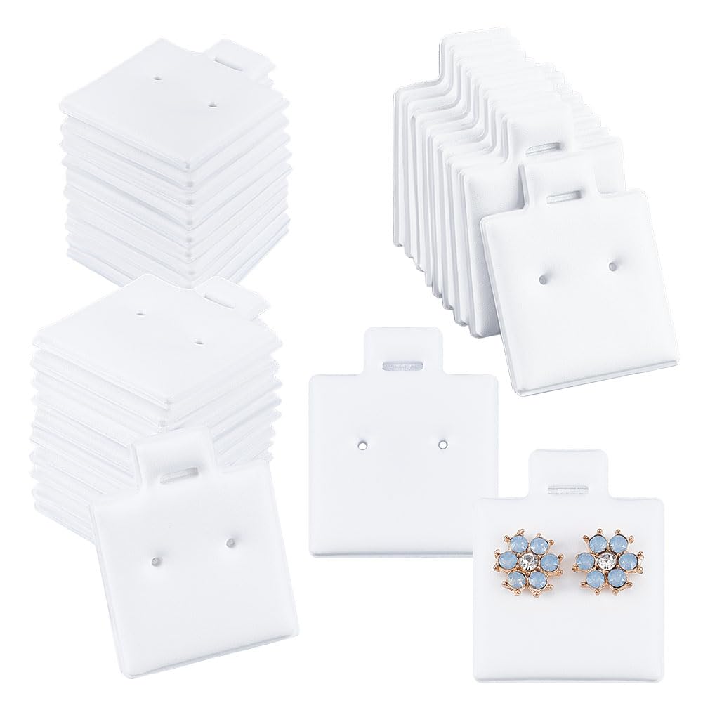 Cartes de présentation de boucles d'oreilles NBEADS en PVC rigide pour écrin de bijoux