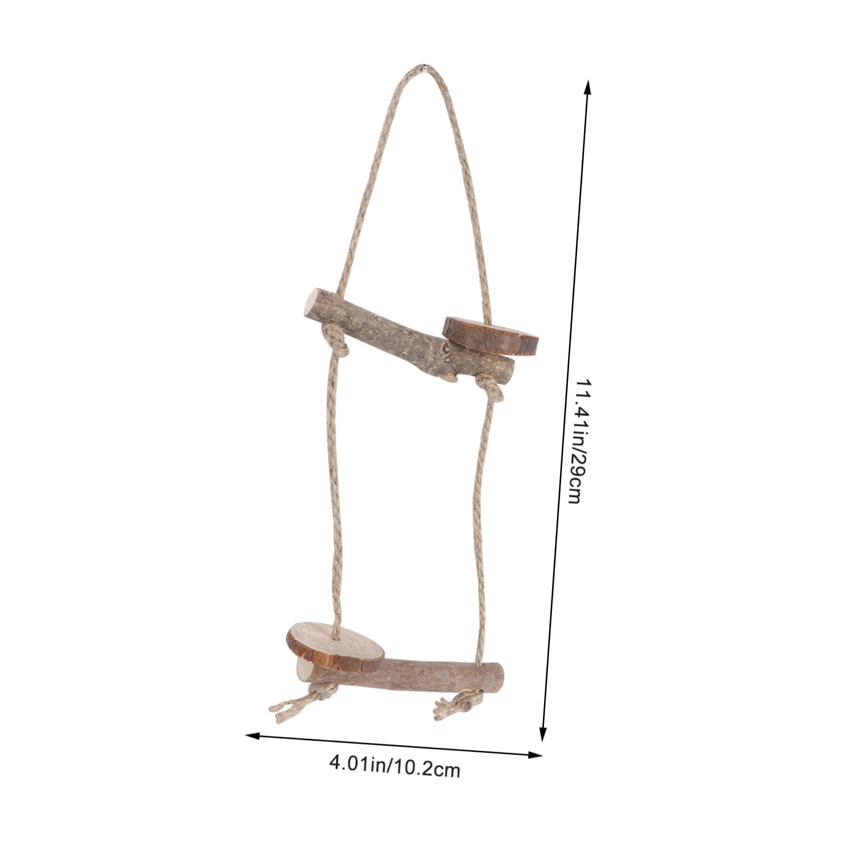 ifundom 1 Set Hanging Parrot Swing Wood Bird Rack for Parakeets Easy to Install Durable Pet Bird Accessories