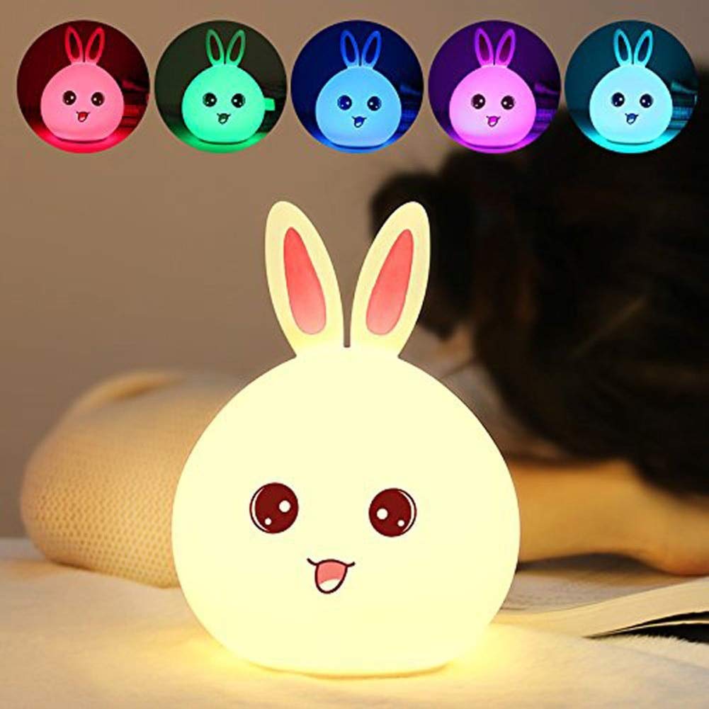 LED-Lampe, Nachtlicht, Kinder, Sleeping Bedside Lampe, USB, Silikon, Berührungssensor, Illusionslampe