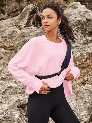 Image of Panadila Womens Open Back Workout Tops Long Sleeve Shirts