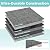 jxgzyy Soft Carpet Tiles 20×20 Inch, 0.38'' Padded Carpet Squares, Non-Adhesive Carpet Flooring with Textured Silicone Back, Easy DIY Cushioning Tiles for Under Furniture, 4 Pcs/10.8 Sqft