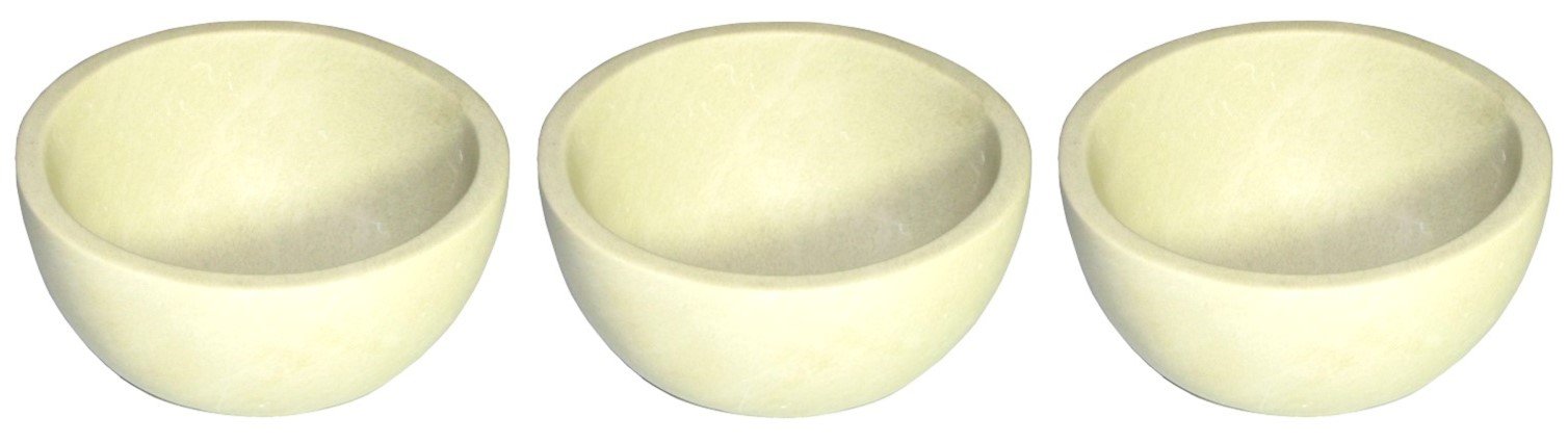 Speckstein Schale Naturstein Schalen – Set von 3 – Salat Müsli Snacks Dips Desserts – 5 in/12 cm