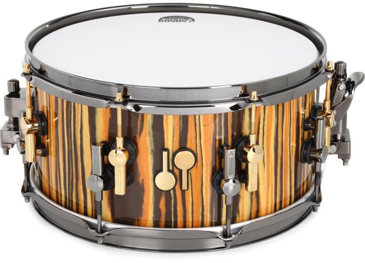 Sonor SQ2 Beech Snare Drum - 6.5 inches x 13 inches, High Gloss Tiger Veneer