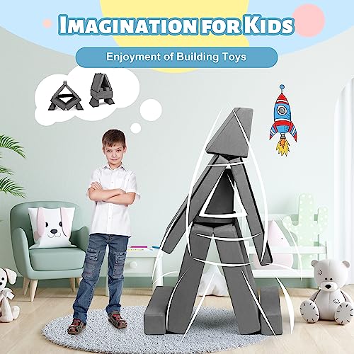 Xilingol Kids Play Couch, 8Pcs Convertible Sofa for Creativity & Imagination?Child Sectional Sofa, Foam Kids Modular Couch, 50”x28.5