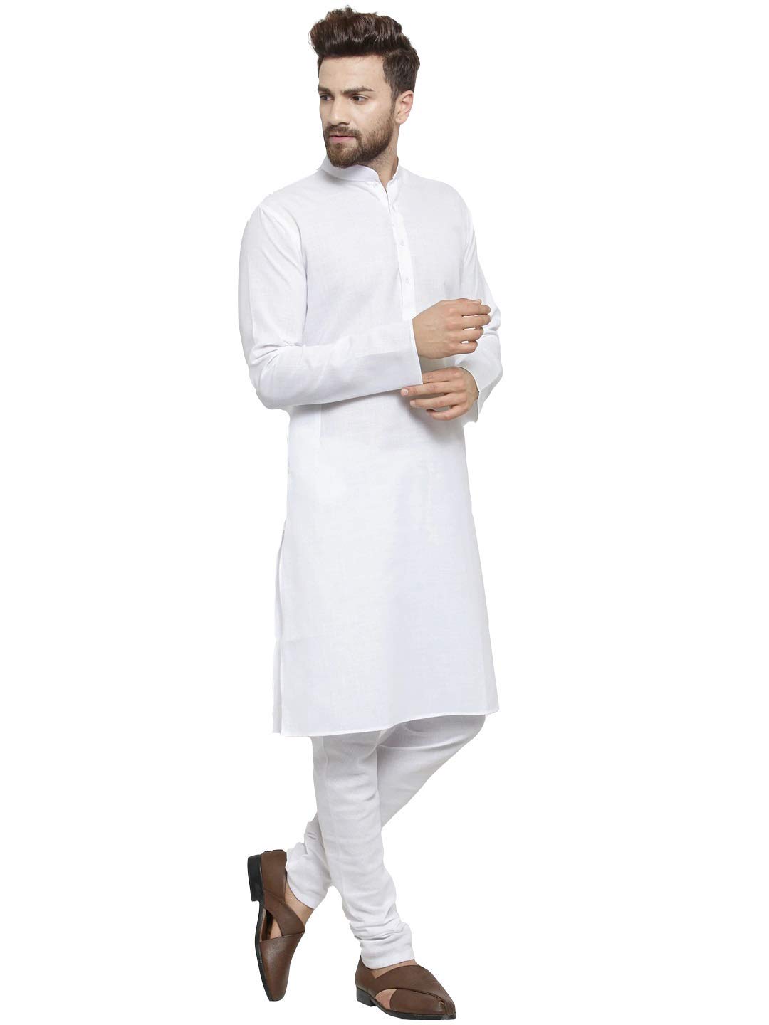 gauri laxmi enterprise Men's Cotton Blend Straight Kurta (PLAIN KURTA-picture-33