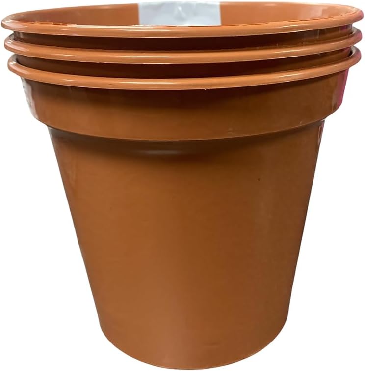 ACCURATE Terracotta Garden Pots Set of 3 – 6 Inch (15 cm), 1.75L Capacity, Ideal for Cuttings, Seedlings & Plant Propagation