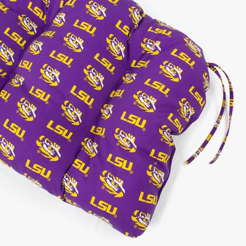Image of College Covers Everything Comfy LSU Tigers Indoor Outdoor Settee Loveseat Bench Cushions