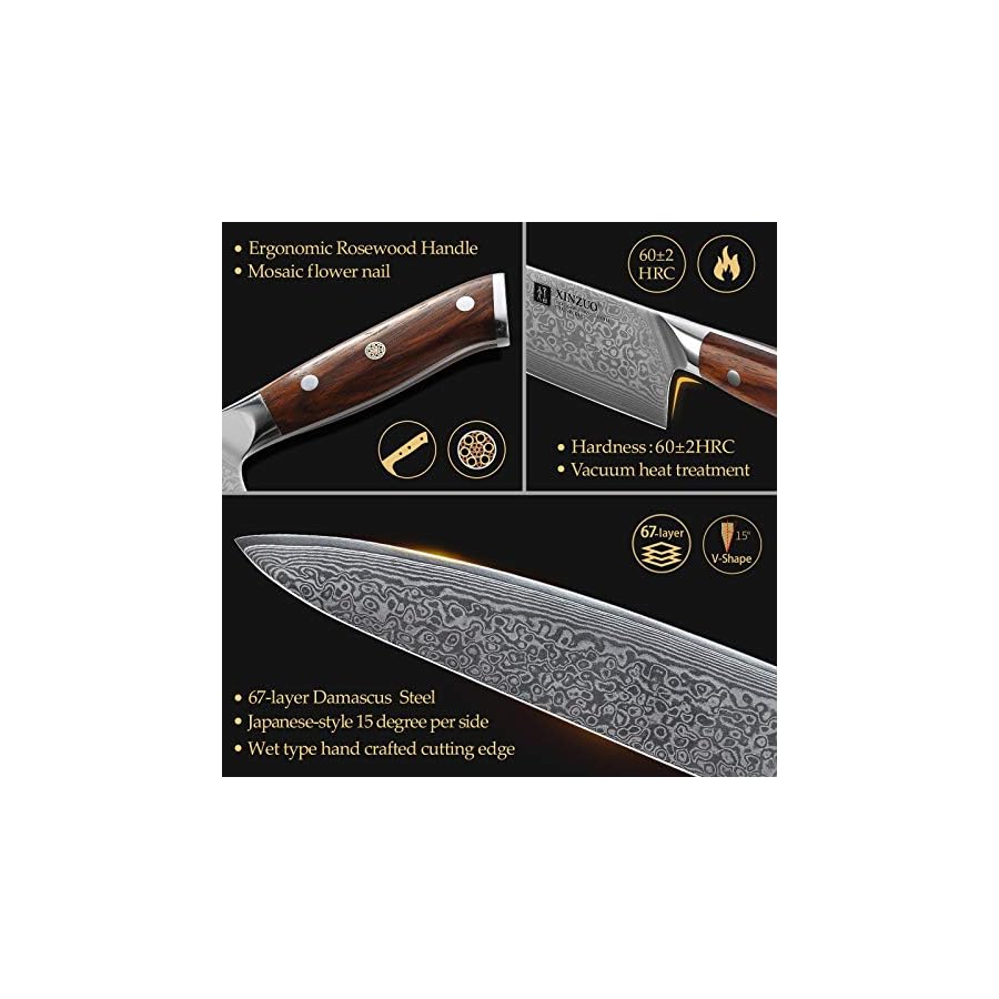 XINZUO-10-Inch-Damascus-Chef-Knife-Kitchen-Knife-Sharp-Gyuto-Knife-Stainless-Steel-Fashion-Professional-Chefs-Knife-with-Rosewood-Handle XINZUO 10 Inch Damascus Chef Knife Kitchen Knife Sharp Gyuto Knife Stainless Steel Fashion Professional Chef's Knife with Rosewood Handle