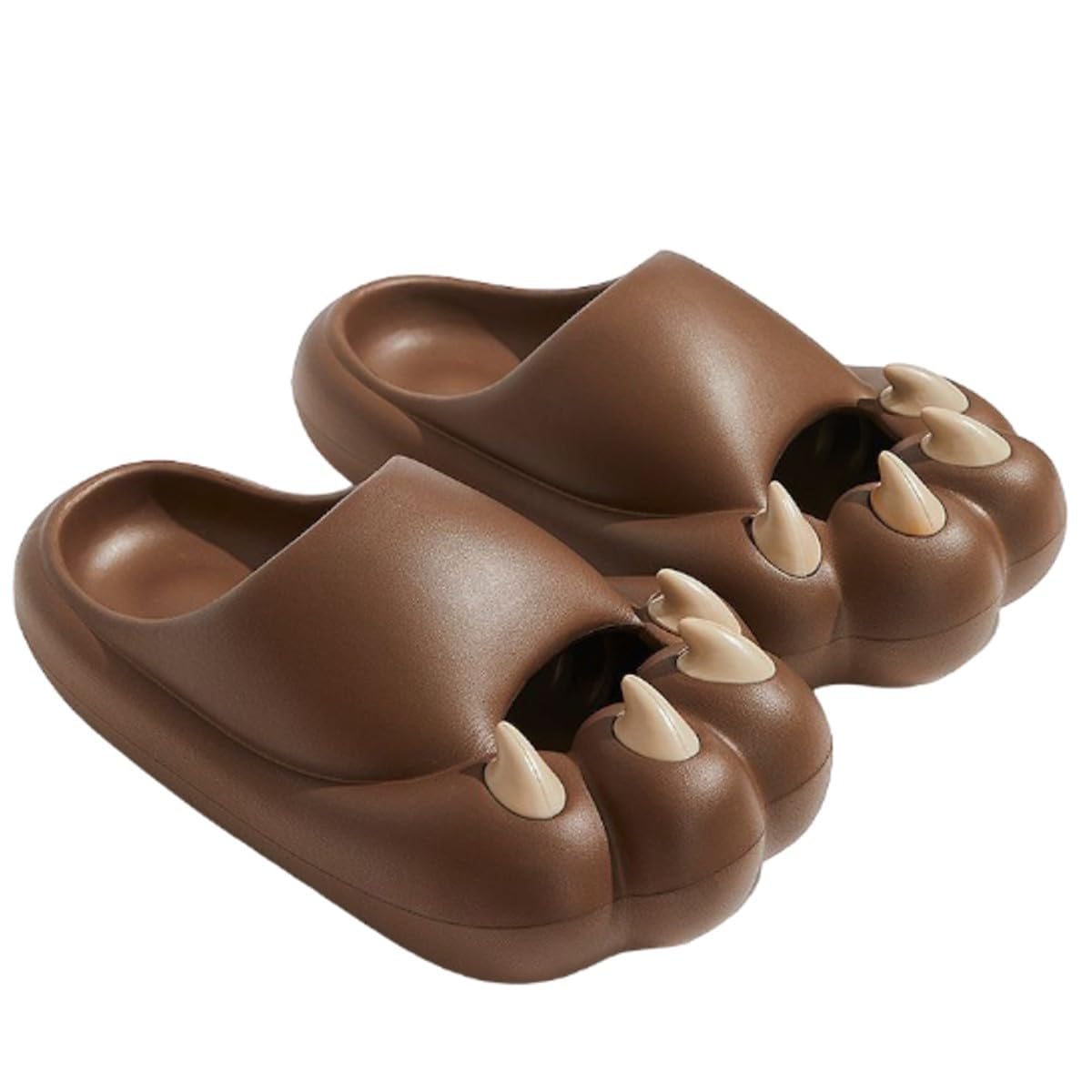 TAYLORED HOME Cute Cat Paws Cloud Sliders for Girls and Boys EVA Quick Drying Lightweight Thick Anti-Slip Sole Platform Footwear Bathroom Shower Shoes Unisex Slippers (Brown 11 Kids Uk) (B0CGY1KY6Y) Amazon Price History, Amazon Price Tracker