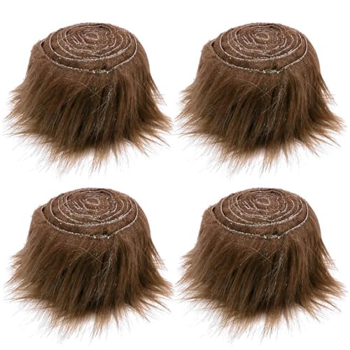 💜【Utilizzo Versatile】Tessuto pelliccia sintetica venduto al metro per accessori moda, peluche, costumi e decorazioni. Facile da tagliare, cucire e incollare.